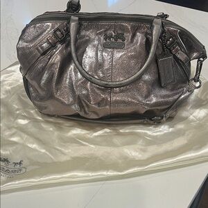 Coach Shimmering Silver Satchel